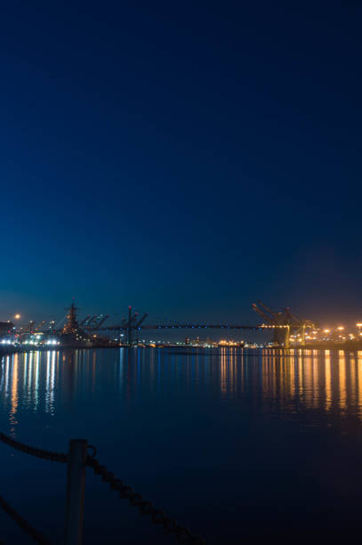 Pre holiday fireworks over the Vincent Thomas Bridge in San Pedro, CA