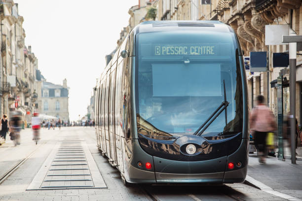 istock Modern tramway in Bordeaux, France 1159490884
