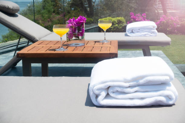 istock Summertime refreshment ,cocktails beside swimming pool 1159490984