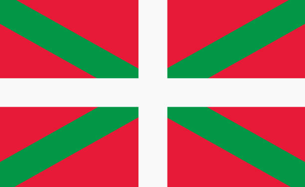 ilustrações de stock, clip art, desenhos animados e ícones de a flag of the basque region background illustration large file - comunidade autónoma do país basco
