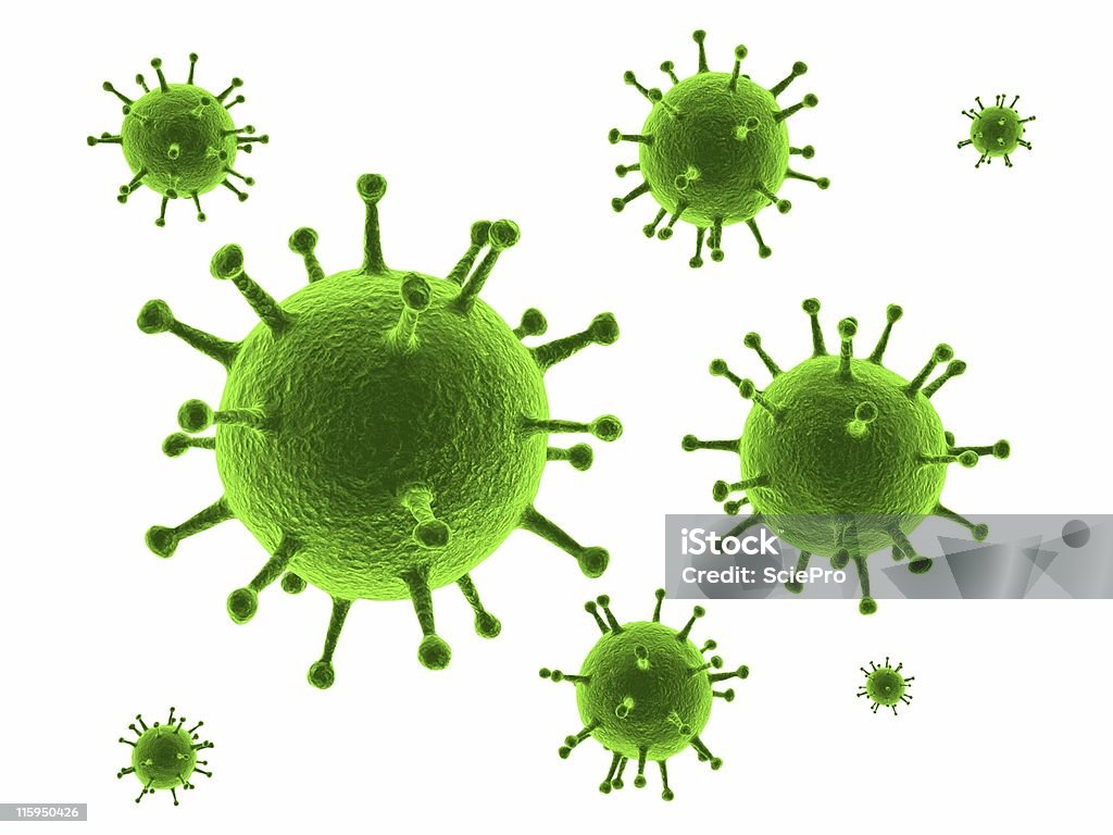 isolated virus 3d rendered isolated virus Virus Stock Photo