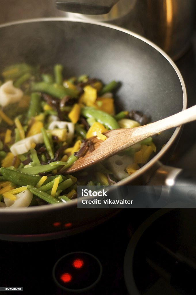 Panela wok - Foto de stock de Stir Fry royalty-free