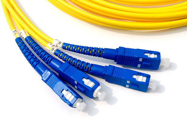 Fibre Optic Network Cables stock photo