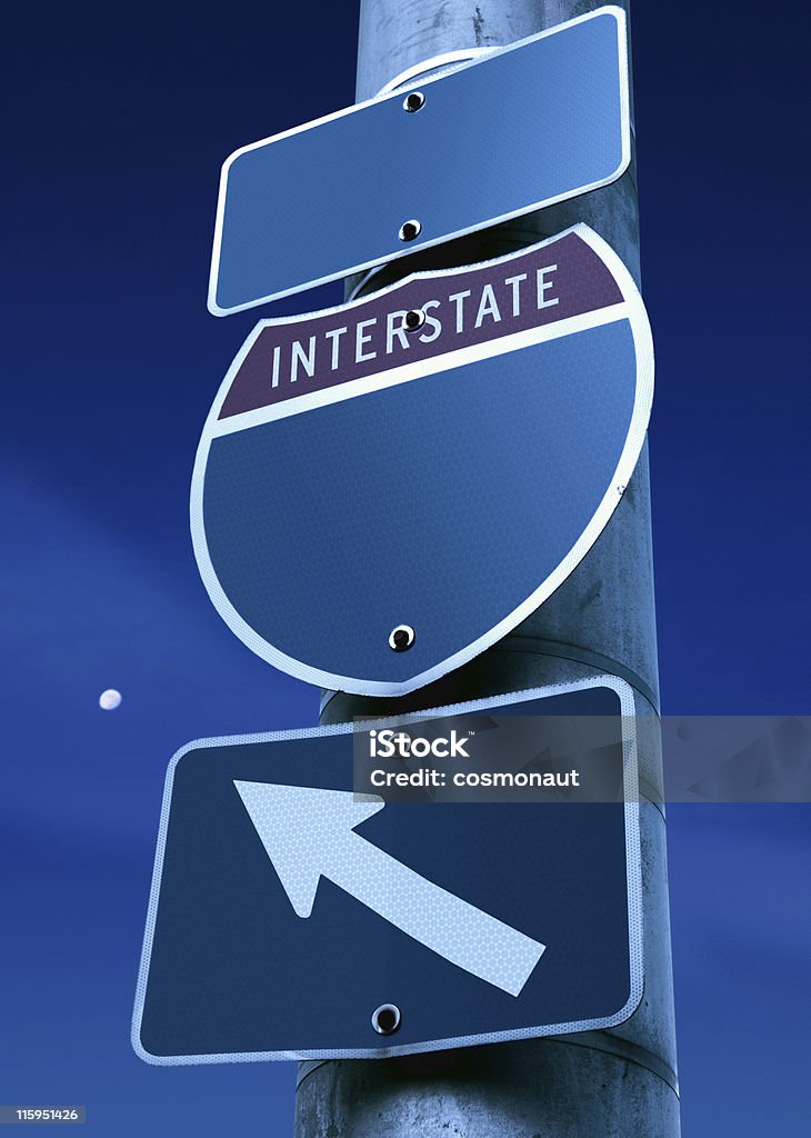 USA l'autoroute Interstate Route signe: Espace texte - Photo de Autoroute libre de droits