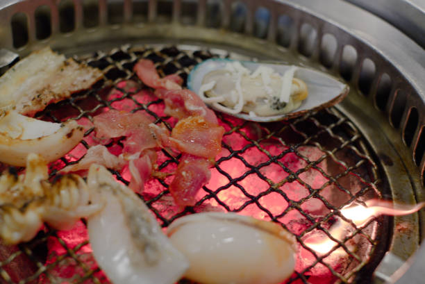 istock a hot charcoal stove at the buffet restaurant 1159515601