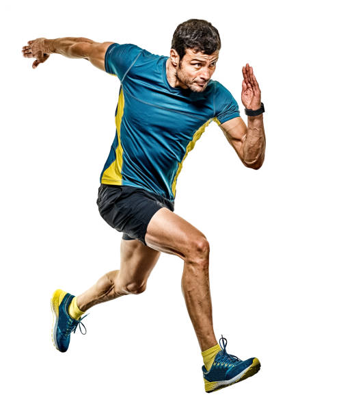 istock mature man running runner jogging jogger isolated white background 1159517925