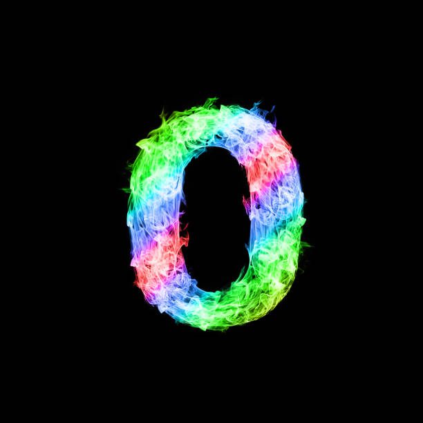 istock colorful of number zero made from flame on black background 1159523808