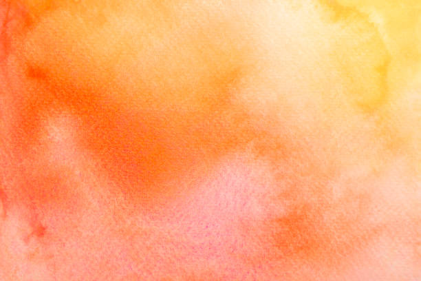 istock Abstract yellow and orange watercolor on paper. 1159526736