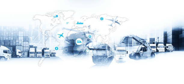 Smart technology concept with global logistics partnership Industrial Container Cargo freight ship, internet of things Concept of fast or instant shipping, Online goods orders worldwide Smart technology concept with global logistics partnership Industrial Container Cargo freight ship, internet of things Concept of fast or instant shipping, Online goods orders worldwide crate photos stock pictures, royalty-free photos & images