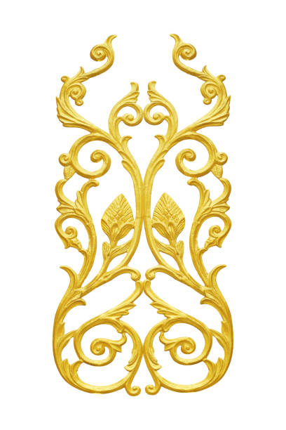 istock Ornament elements, vintage gold floral designs 1159528073