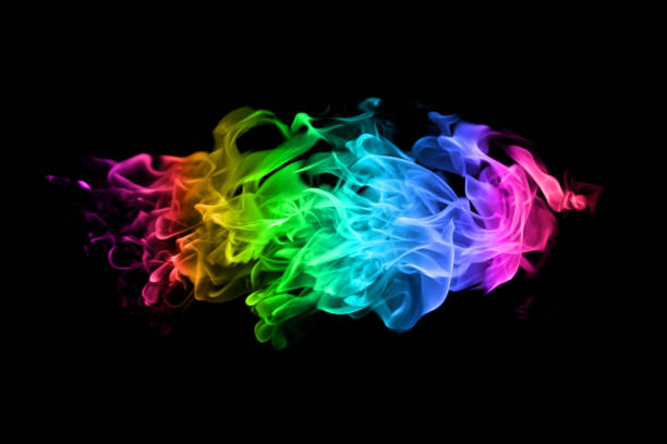 istock abstract colorful Fire flames on black background 1159529213