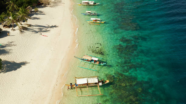 istock Seascape with tropical beach and sea 1159533090