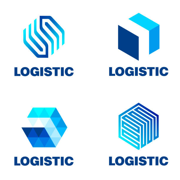 Vector design template for logistics and delivery company. Vector design template for logistics and delivery company. 3d corporate logo stock illustrations