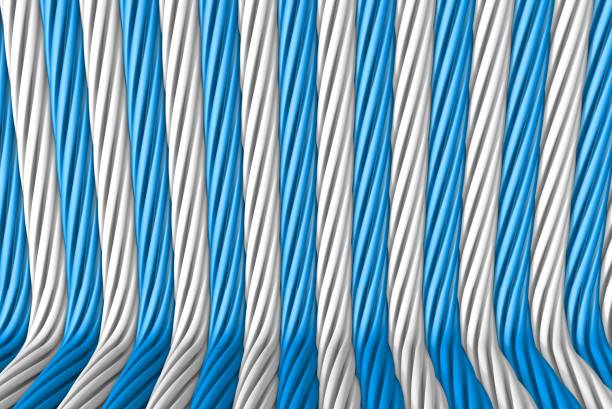 istock geometric surfaces formed with extruded flower shape, festive concept - light blue nice 3D Illustration of abstract background 1159541510