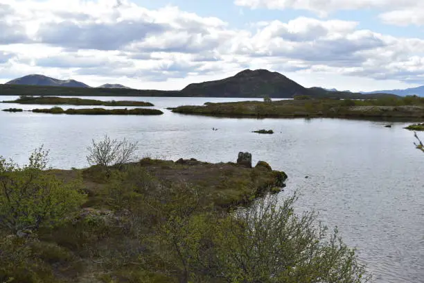 Photo of Landscape at the Thingvellir National Park near Reykjavik at the Golden Circle in Iceland