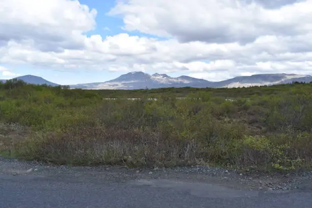 Photo of Landscape at the Thingvellir National Park near Reykjavik at the Golden Circle in Iceland