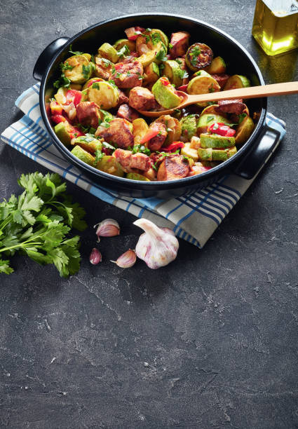 istock Vegetable Ratatouille with chicken meat 1159549293