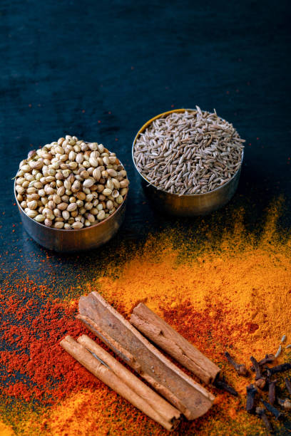 istock all Indian spices , cooking background 1159550140