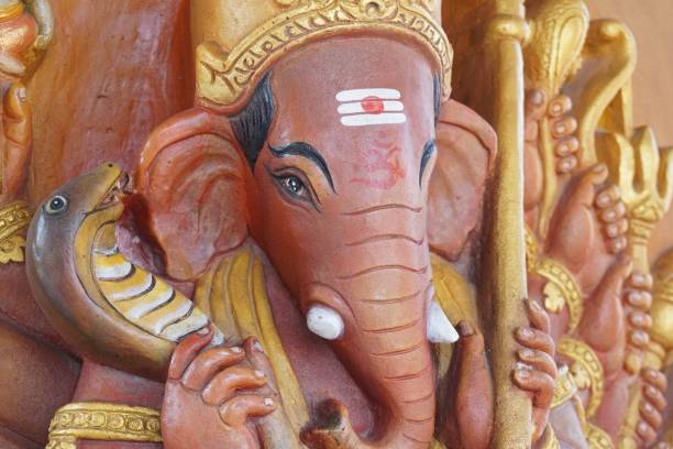 istock ganesha statue at public temple at Chachoengsao Thailand. 1159550832
