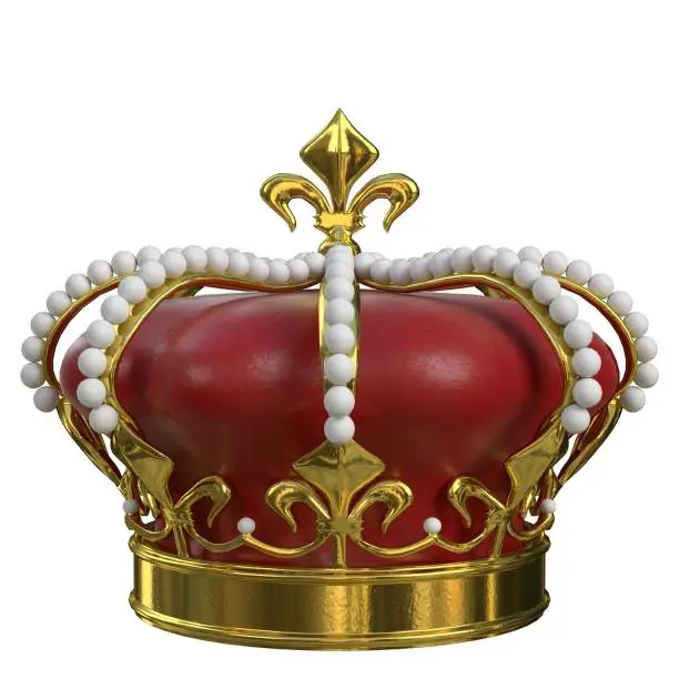 3d rendering illustration of a royal crown