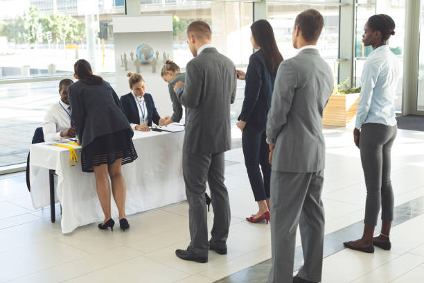 istock Group of diverse business people waiting for interview 1159562867