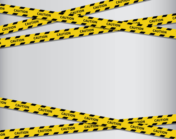 Caution tapes. Black and yellow line striped. Vector Caution tapes. Black and yellow line striped. Vector illustration markup stock illustrations