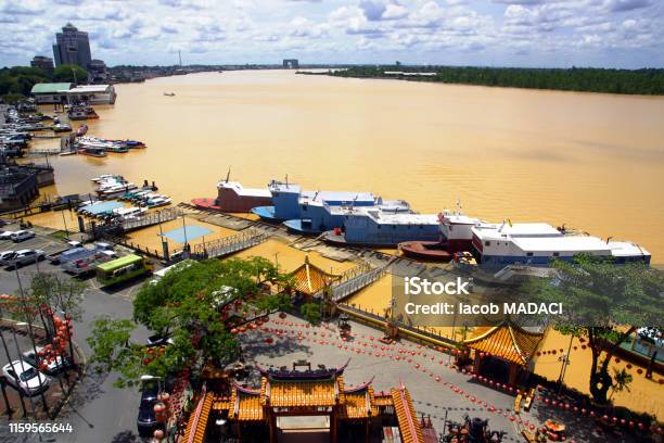 Cargo And Passenger Transport On The Rajang River In Sibu Malaysia Stock Photo - Download Image Now
