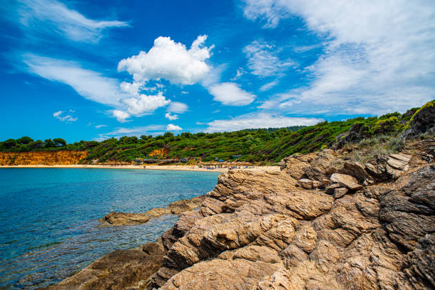 istock Greece island Skiathos beach in the sunny day 1159568227