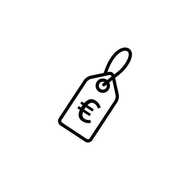 アプリ、ui、ウェブサイトのフラットスタイルベクトルのタグラインアイコン。黒いアイコンベクトルイラスト - euro symbol illustrations点のイラスト素材／クリップアート素材／マンガ素材／アイコン素材