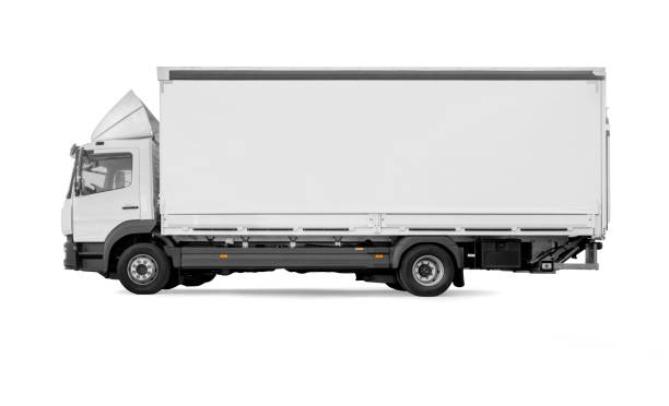 istock White truck isolated with clipping path 1159576587