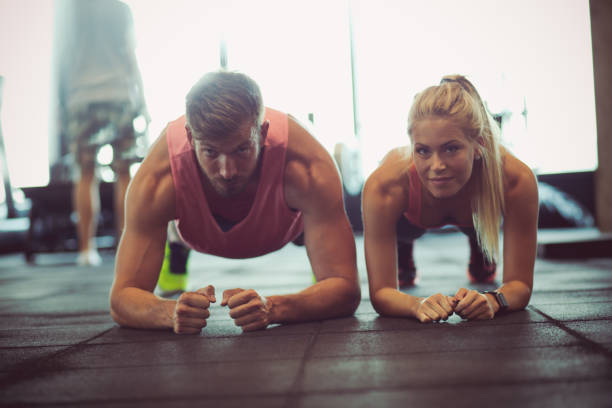 istock They sweat until their goals are met. 1159577071