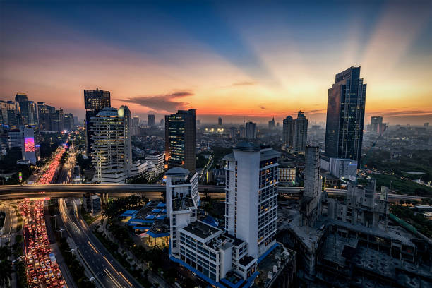 istock Business Distric Ray of Light 1159577122
