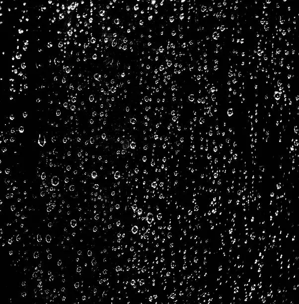 Photo of Black drops on a window  with copy space.
