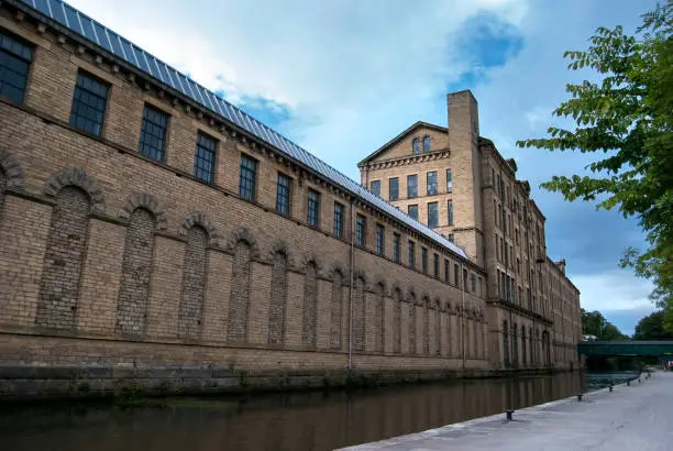 Salts Mill in the Victorian industrial village of Saltaire in West Yorkshire, England