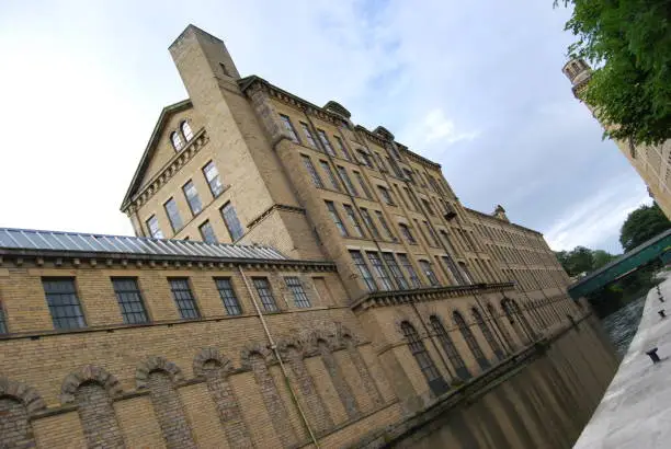 Salts Mill in the Victorian industrial village of Saltaire in West Yorkshire, England