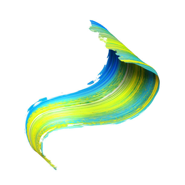 istock 3d render, abstract brush stroke, paint splash, splatter, colorful curl, artistic spiral, vivid ribbon 1159581905