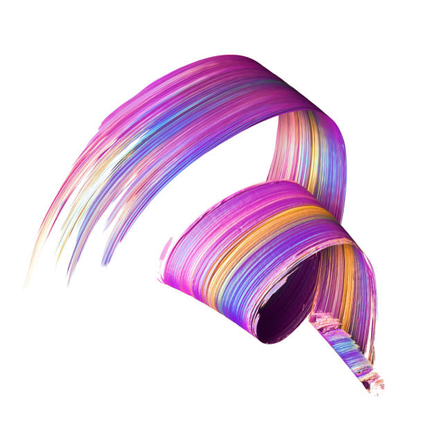 istock 3d render, abstract brush stroke, paint splash, splatter, colorful curl, artistic spiral, vivid ribbon 1159581941