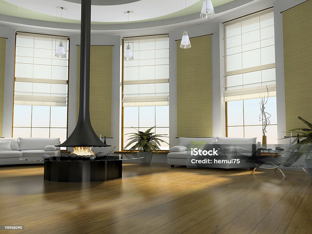Wnętrze domu 3D renderowania - Zbiór zdjęć royalty-free (Bez ludzi)