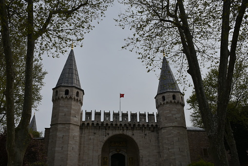 Istanbul, Turkey - April, 26, 2019: interior view of Topkapi Palace, Istanbul