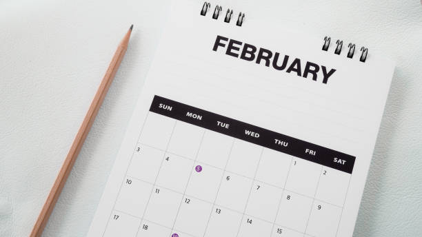 istock Close up white calendar on white background. 1159585848