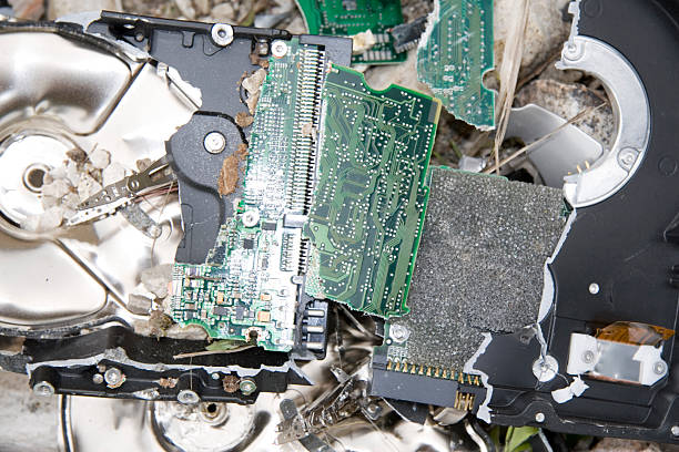 Broken Hard Drive stock photo