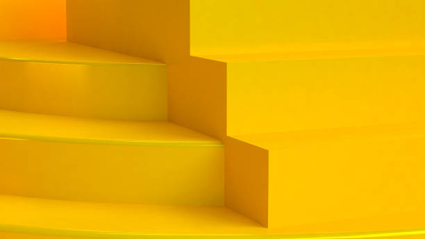istock Minimalist abstract background, primitive geometrical figures, pastel colors, 3D render. 1159588446