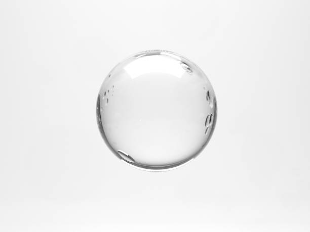 абстрактная стеклянная сфера, 3d иллюстрация - sphere glass bubble three dimensional shape стоковые фото и изображения