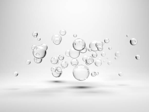 추상 유리 구, 3d 그림 - sphere glass bubble three dimensional shape 뉴스 사진 이미지