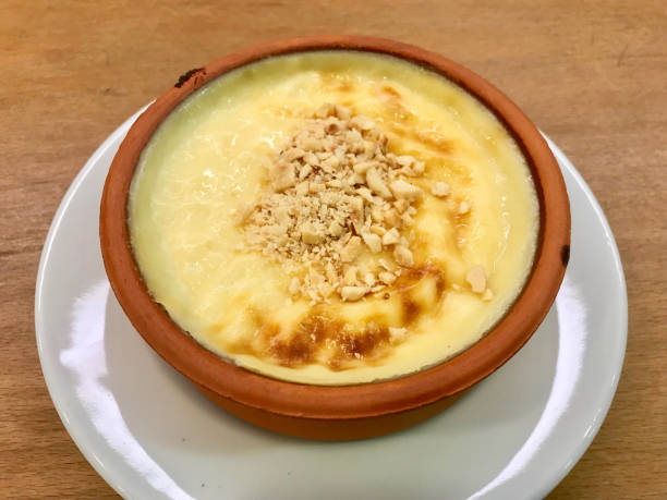istock Turkish Dessert Rice Pudding Sutlac with Hazelnut Powder. 1159590162
