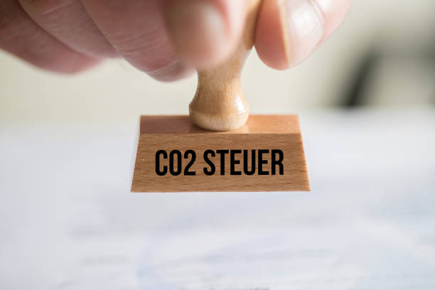 istock A stamp with the imprint Co2 tax 1159591877