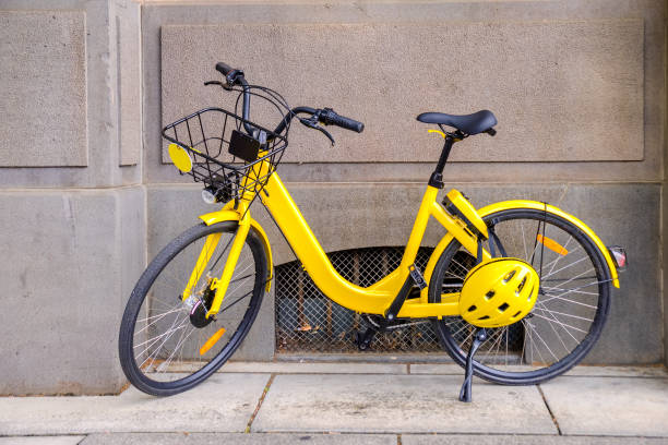 istock Bicycle for hire in town 1159594626