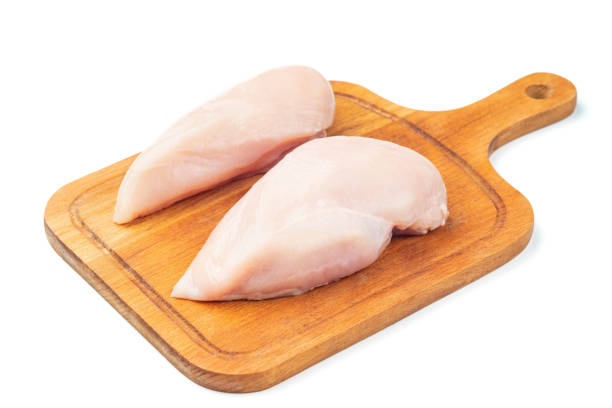istock Raw chicken breast with dill ready for cooking 1159594744