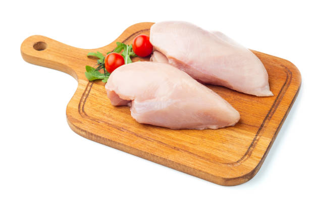 istock Raw chicken breast with dill ready for cooking 1159594786
