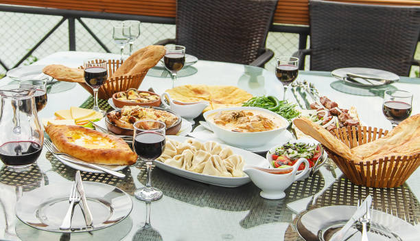 istock Georgian dishes on the table. Selective focus. 1159598335